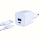 3mk Hyper GaN Ladegerät 20W QC4+ PD PPS USB-C USB-A Wandladegerät - Weiß