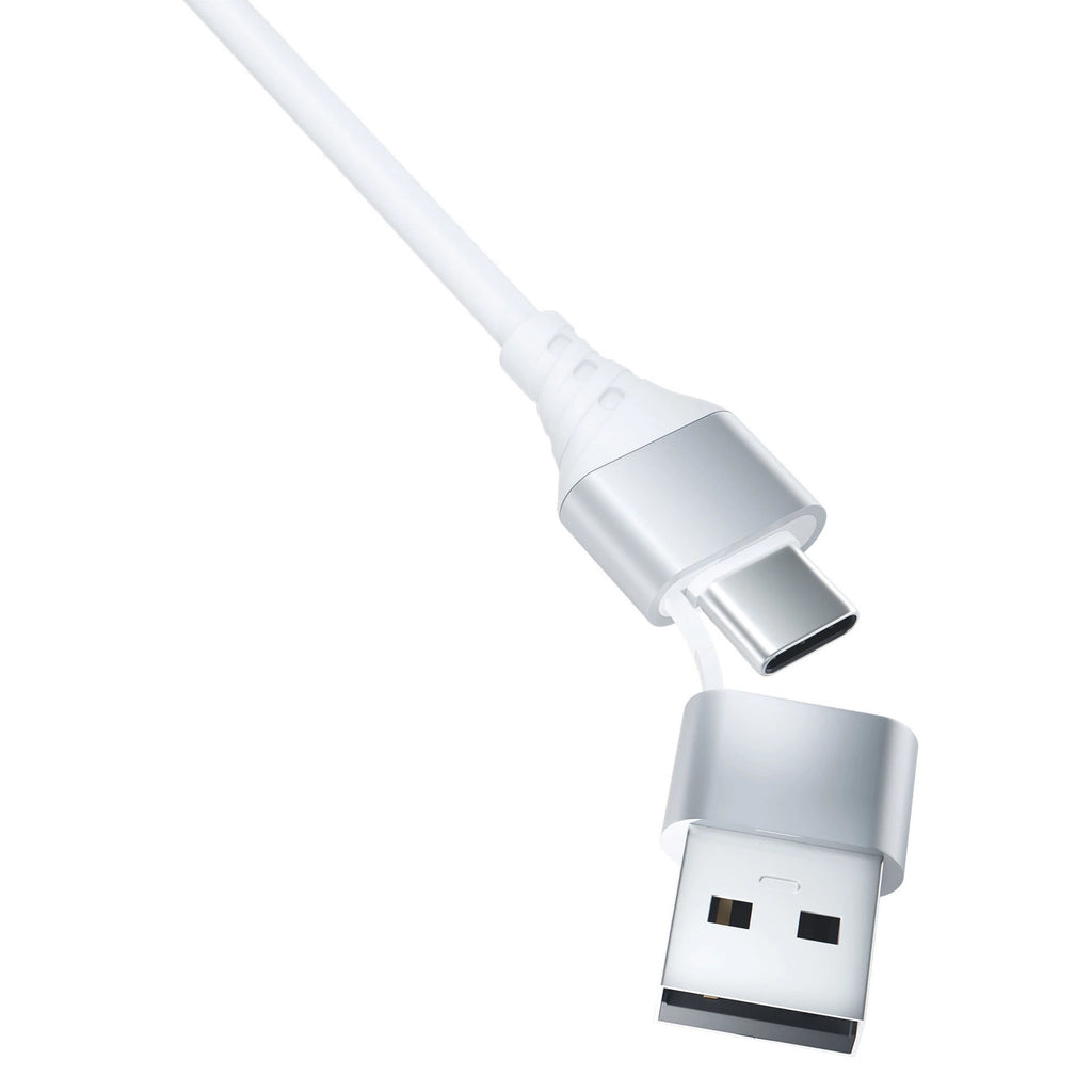 3mk Hyperkabel 3in1 USB-A – USB-C / USB-C – Micro-USB – Lightning 1,5 m – Weiß