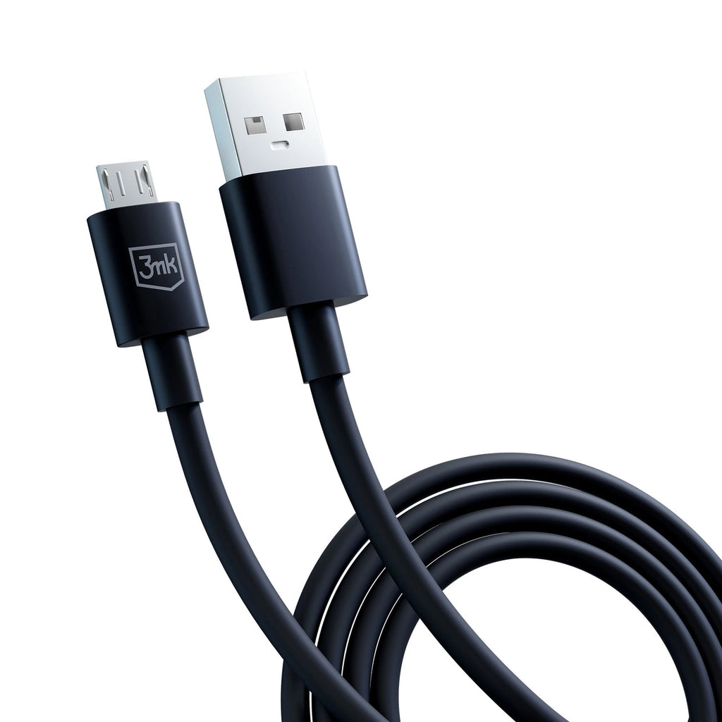 3mk Hyperkabel USB-A / Micro-USB 5V 2,4A 1,2m - Schwarz