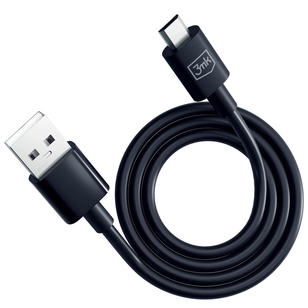 3mk Hyperkabel USB-A / Micro-USB 5V 2,4A 1,2m - Schwarz