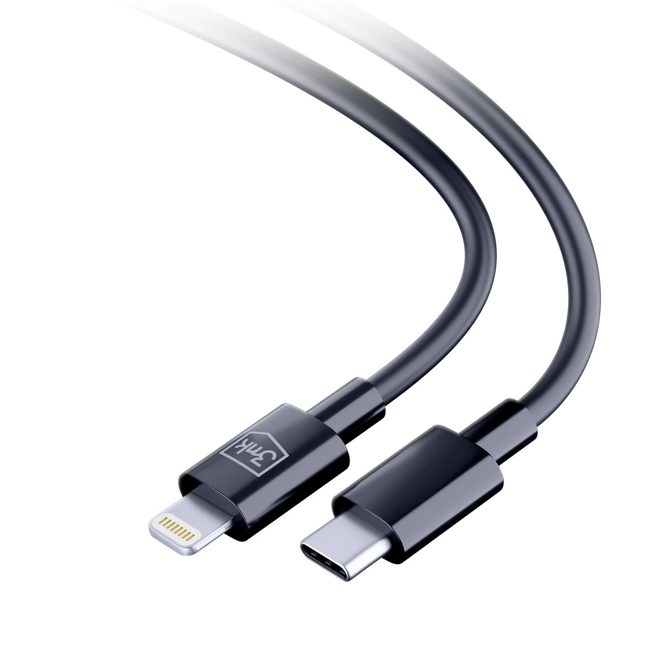 3mk Hyperkabel USB-C / Lightning 20W 1,2m - schwarz