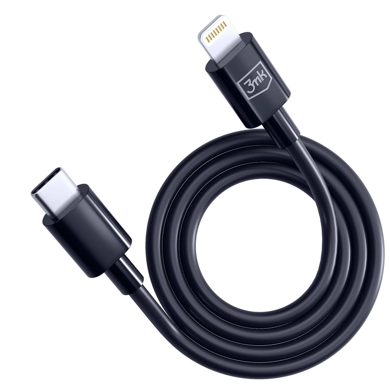 3mk Hyperkabel USB-C / Lightning 20W 1,2m - schwarz