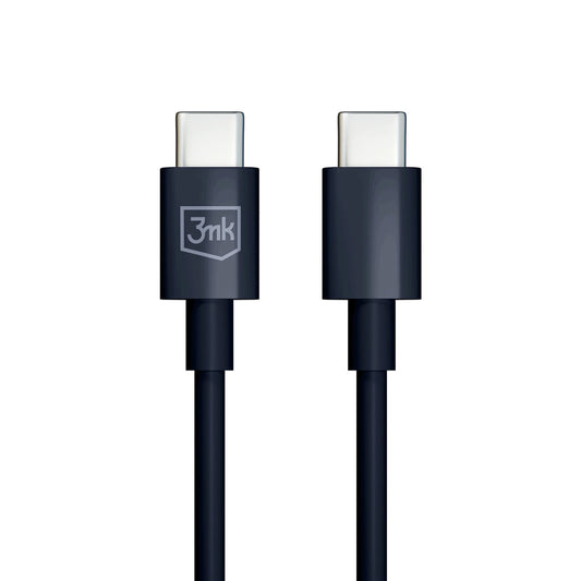 3mk Hyperkabel USB-C / USB-C 100 W 1,2 m – Schwarz
