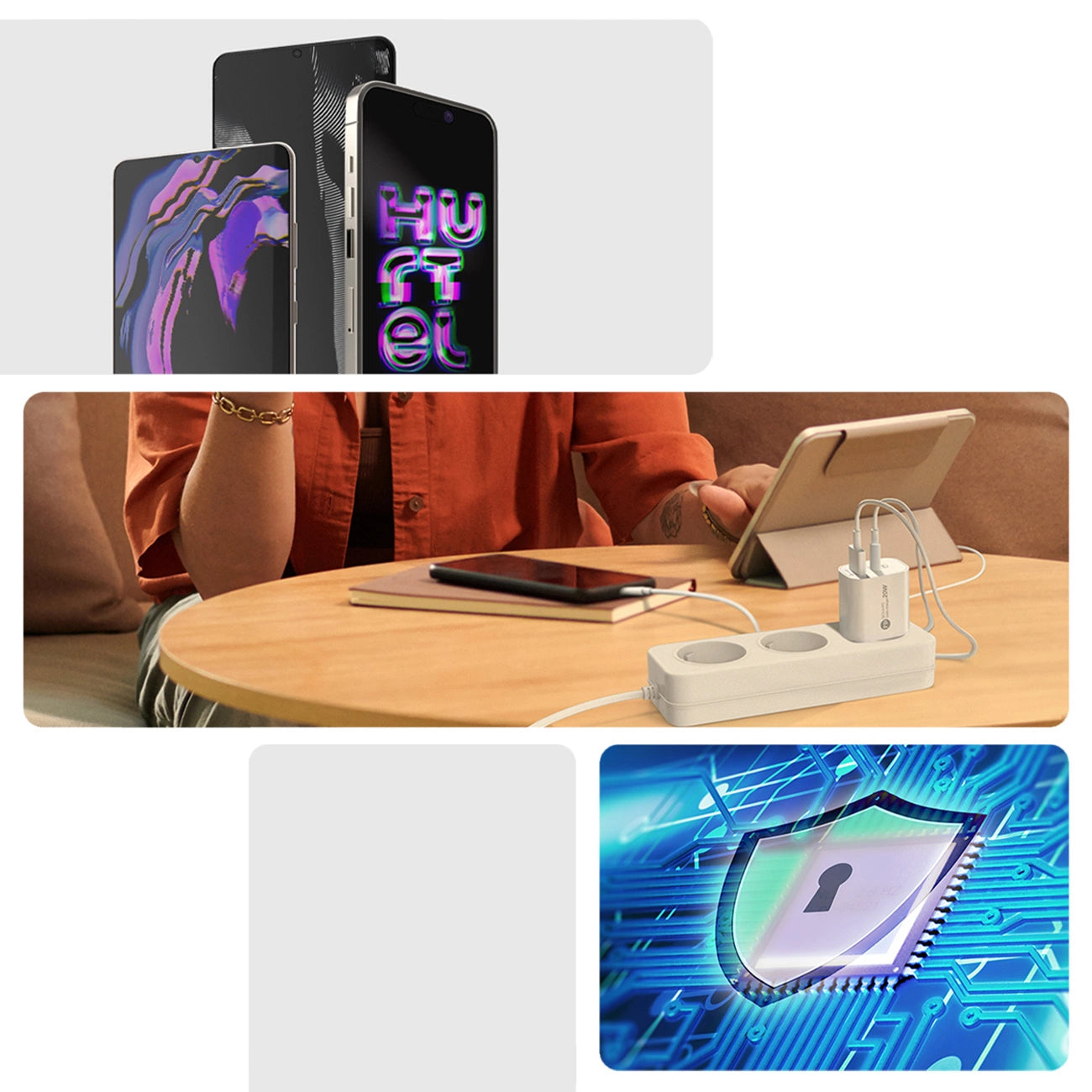 A6MaxL 20W USB-A USB-C Wandladegerät mit 1m USB-C - Lightning Kabel - Weiß