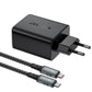 Acefast 2in1 Ladegerät GaN 65W USB Type C / USB, Adapter HDMI Adapter 4K 60Hz (Set mit Kabel) schwarz (A17 schwarz)