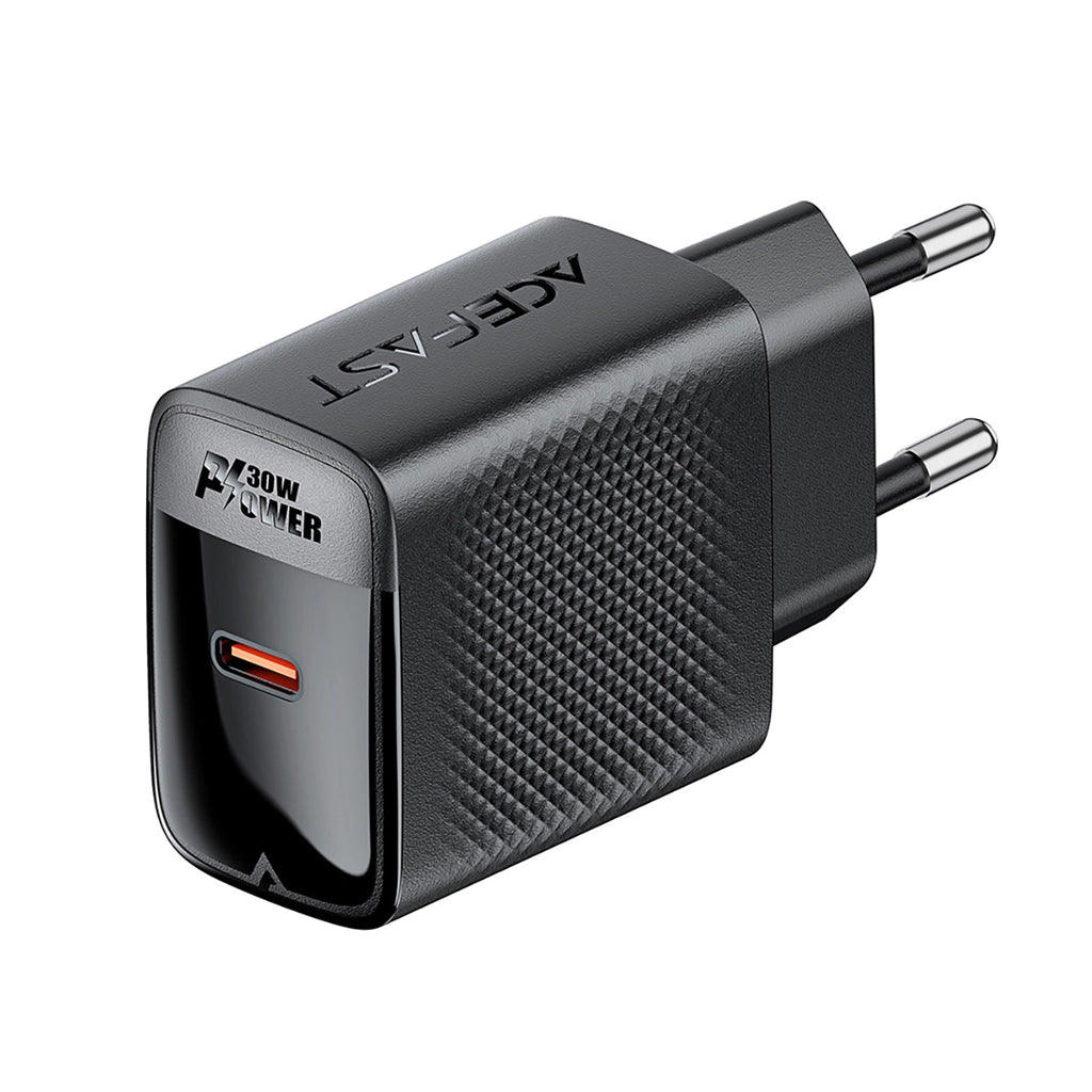 Acefast A102 GaN USB-C PD 30W Netzwerkladegerät – Schwarz