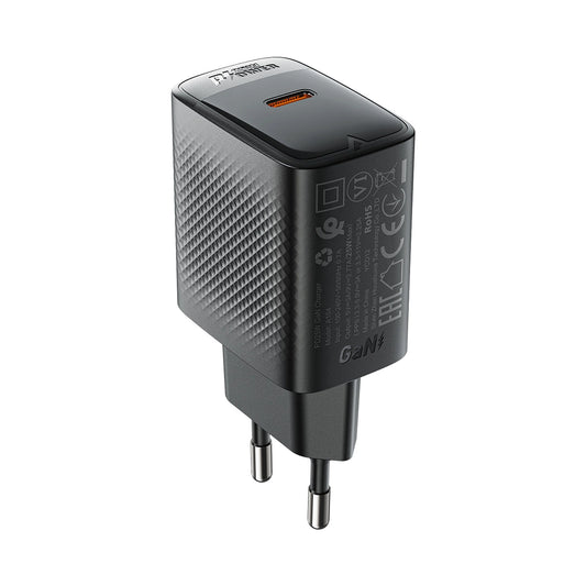 Acefast A104 GaN USB-C PD SFC 25W Netzwerkladegerät - Schwarz