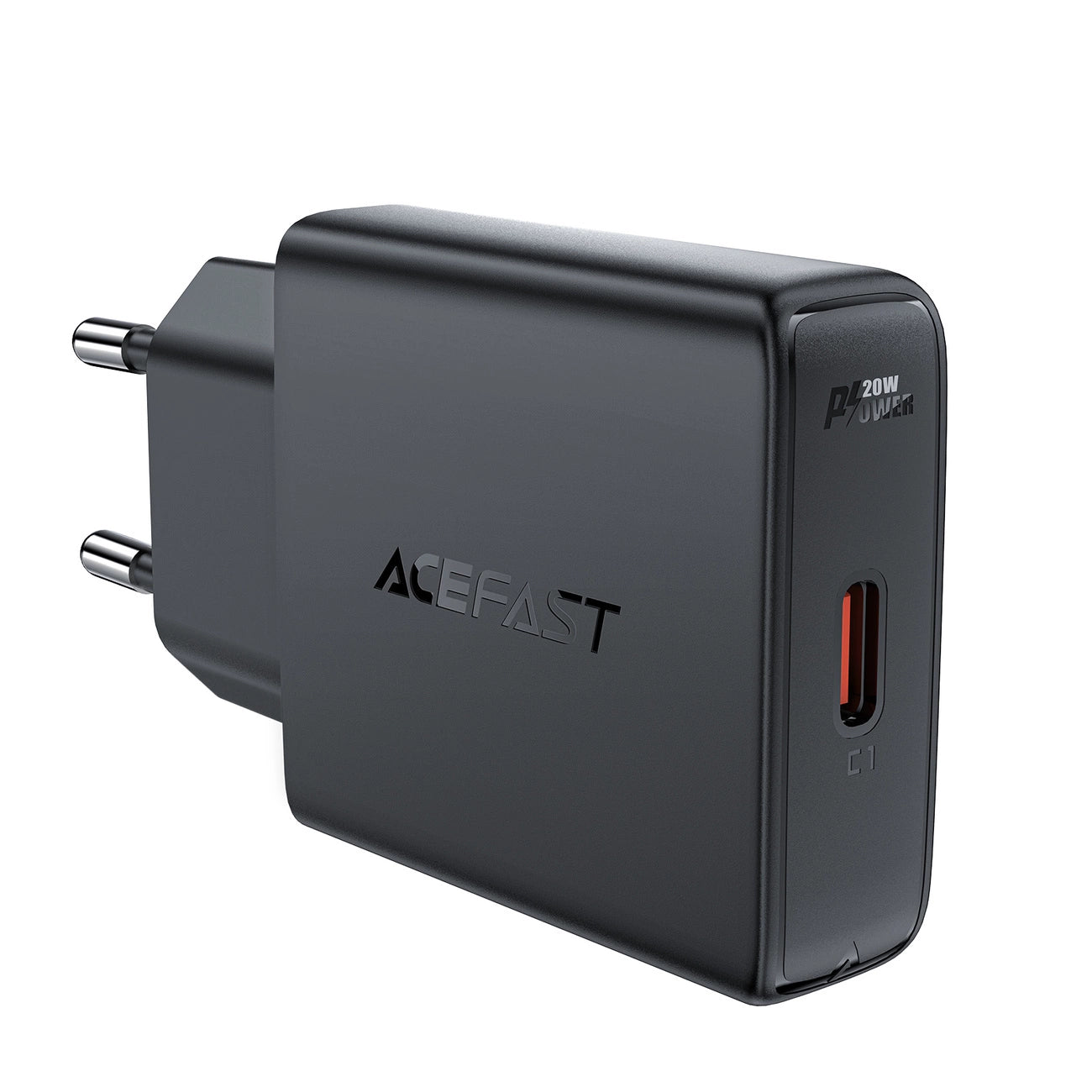 Acefast A65 PD 20W GaN USB-C Ultra Slim Wandladegerät – Schwarz