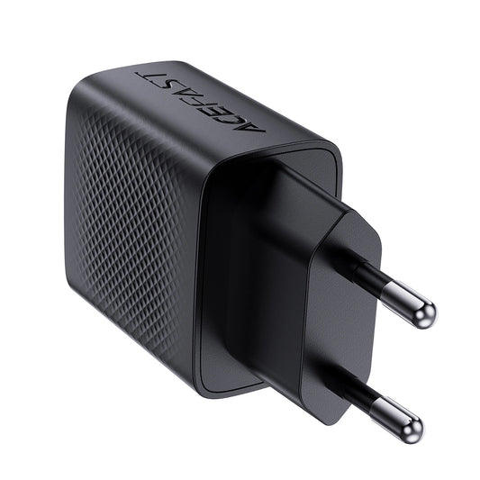 Acefast A78 GaN USB-A / USB-C PD 20W Netzwerkladegerät - Schwarz