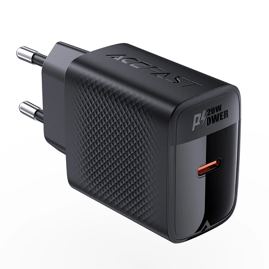 Acefast A82 GaN USB-C PD 20W Netzwerkladegerät – Schwarz