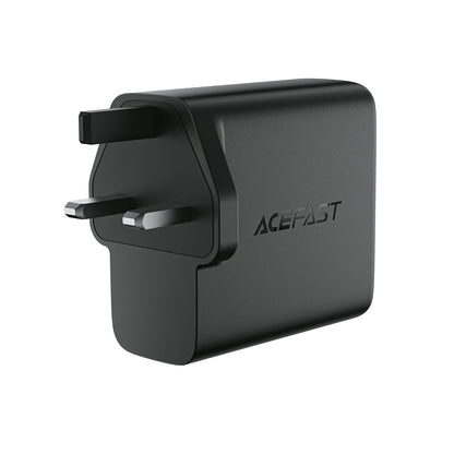 Acefast A97 PD100W GaN-Wandladegerät (3 x USB-C + USB-A) mit UK-Stecker – Schwarz