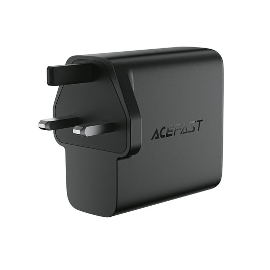 Acefast A97 PD100W GaN-Wandladegerät (3 x USB-C + USB-A) mit UK-Stecker – Schwarz