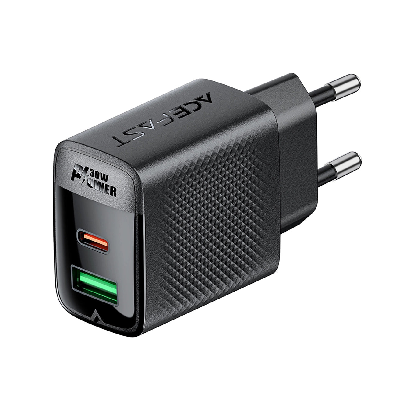 Acefast A98 GaN USB-A / USB-C PD 30W Netzwerkladegerät - Schwarz