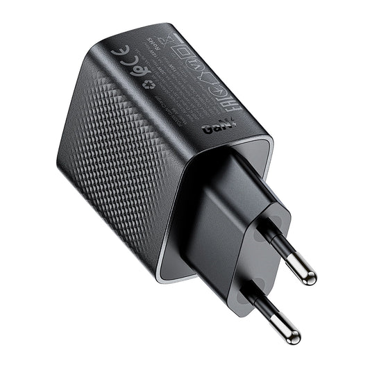Acefast A98 GaN USB-A / USB-C PD 30W Netzwerkladegerät - Schwarz