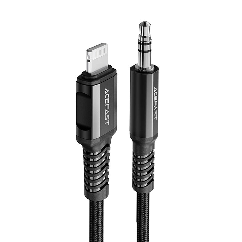 Acefast Audiokabel MFI Lightning - 3,5 mm Miniklinke (männlich) 1,2 m, AUX schwarz (C1-06 schwarz)