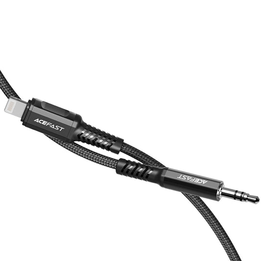 Acefast Audiokabel MFI Lightning - 3,5 mm Miniklinke (männlich) 1,2 m, AUX schwarz (C1-06 schwarz)