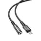Acefast Audiokabel MFI Lightning - 3,5 mm Miniklinke (weiblich) 18 cm, AUX schwarz (C1-05 schwarz)