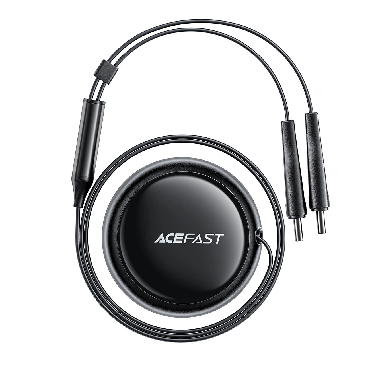 Acefast B13 Autoladegerät 53W USB-A / 2 USB-C Rollkabel - Schwarz