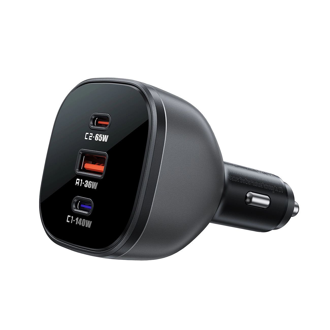 Acefast B14 Autoladegerät 165W 2x USB-C 1x USB-A - Schwarz