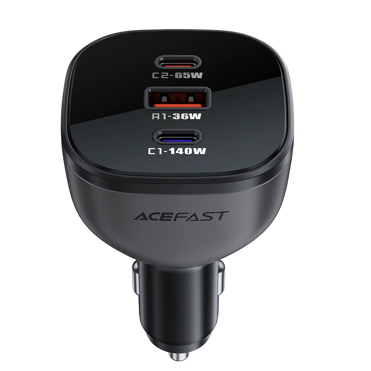 Acefast B14 Autoladegerät 165W 2x USB-C 1x USB-A - Schwarz