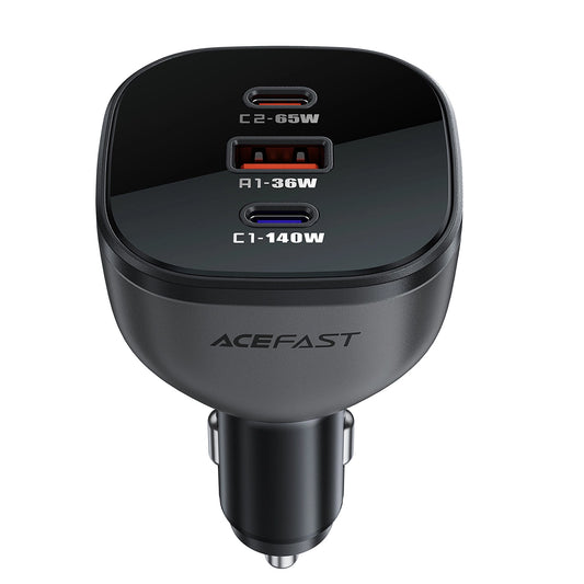 Acefast B14 Autoladegerät 165W 2x USB-C 1x USB-A - Schwarz
