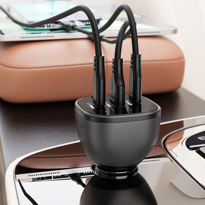 Acefast B14 Autoladegerät 165W 2x USB-C 1x USB-A - Schwarz