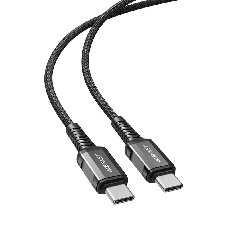 Acefast C1-03 USB-C – USB-C PD QC-Kabel 60 W 3 A 480 Mbit/s 1,2 m – Schwarz