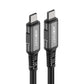 Acefast C1-09 USB-C / USB-C USB4 PD3.1 Kabel 5A 1m - grau-schwarz