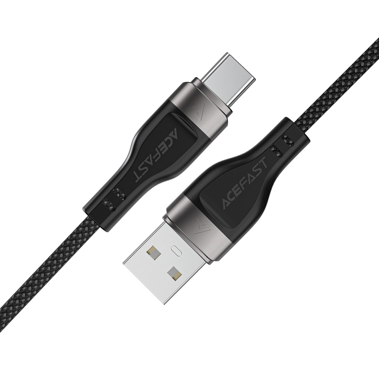 Acefast C11-04 USB-A - USB-C 3A Kabel 1,2m Magnetgeflecht - Schwarz