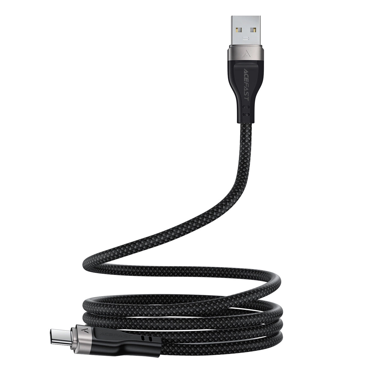 Acefast C11-04 USB-A - USB-C 3A Kabel 1,2m Magnetgeflecht - Schwarz