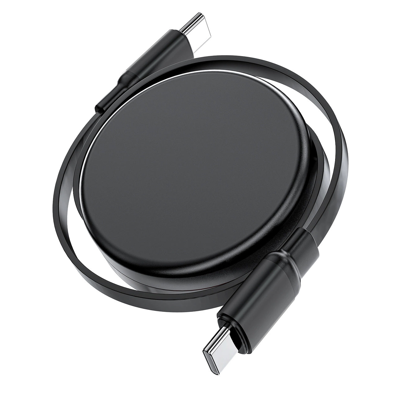 Acefast C13-03 USB-C – USB-C 60 W einziehbares Kabel – Schwarz