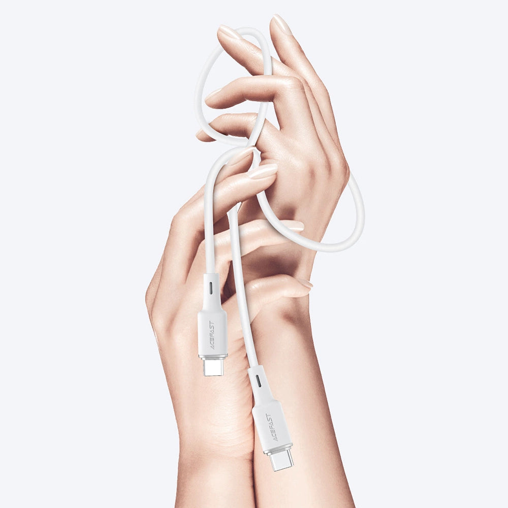 Acefast C2-03-CC USB-C – USB-C PD QC-Kabel 60 W 3 A 480 Mbit/s 1,2 m – Weiß