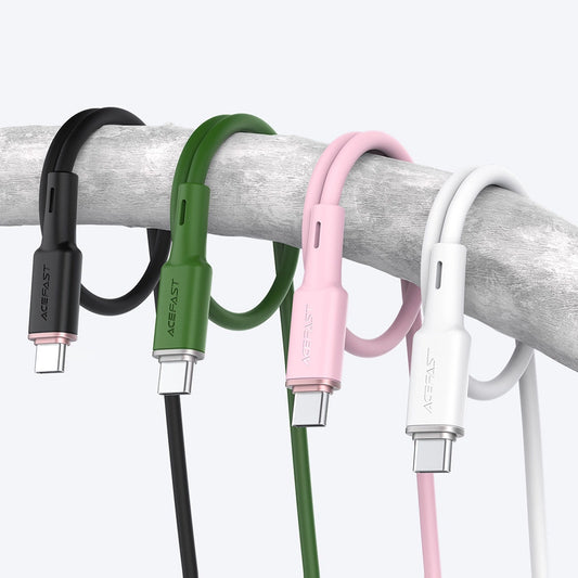 Acefast C2-03-CC USB-C – USB-C PD QC-Kabel 60 W 3 A 480 Mbit/s 1,2 m – grün