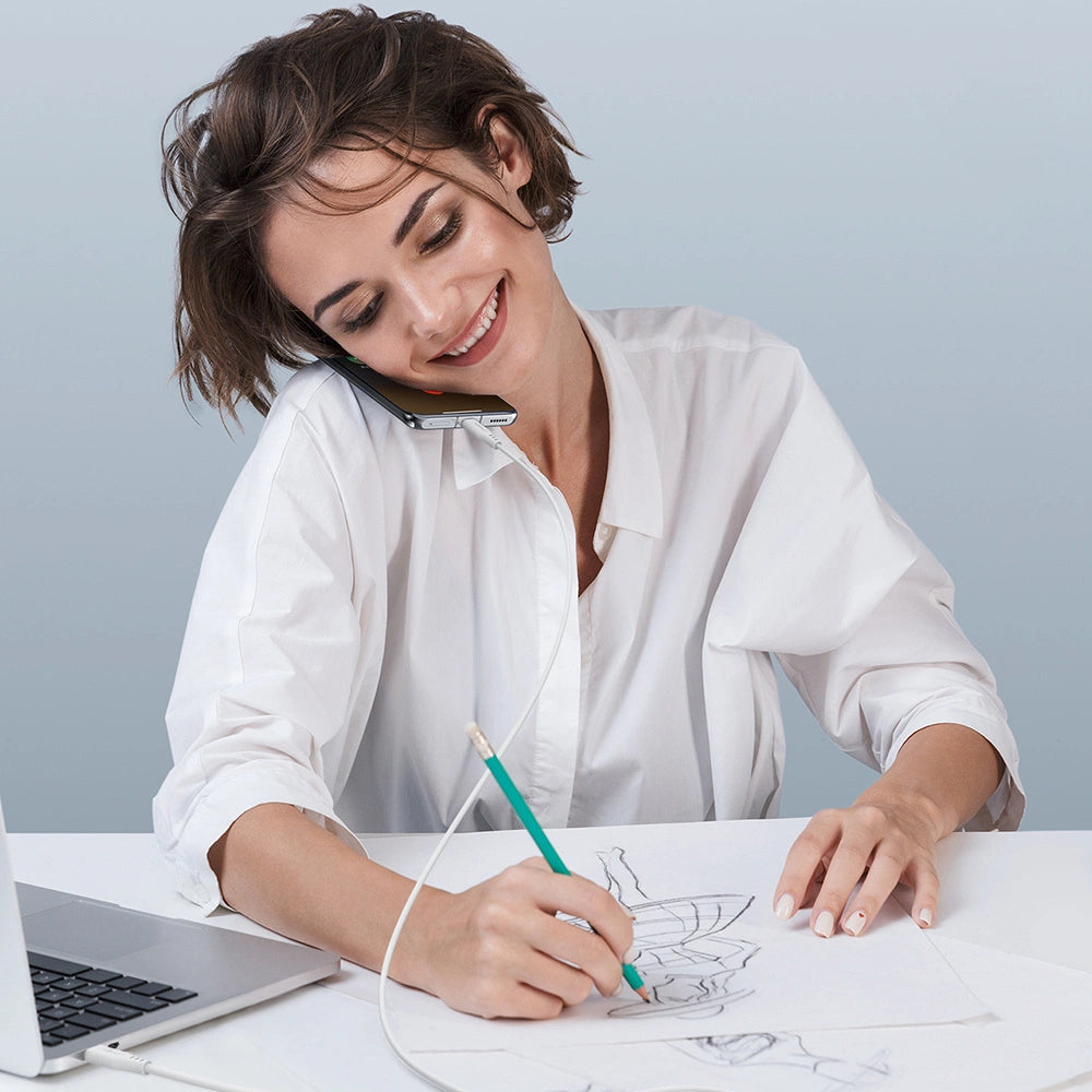 Acefast C3-03 USB-C – USB-C PD QC-Kabel 60 W 3 A 480 Mbit/s 1,2 m – Weiß