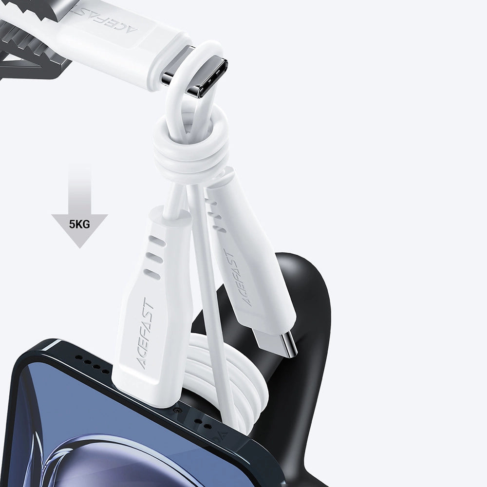 Acefast C3-03 USB-C – USB-C PD QC-Kabel 60 W 3 A 480 Mbit/s 1,2 m – Weiß