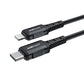 Acefast C4-01 Lightning – USB-C PD-Kabel 30 W 3 A 480 Mbit/s 1,8 m – Schwarz