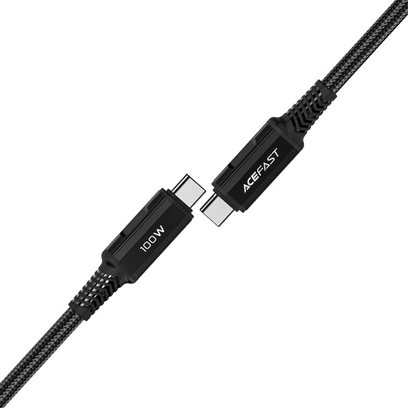 Acefast C4-03 Schwarz USB-C – USB-C PD QC-Kabel 100 W 5 A 480 Mbit/s 2 m – Schwarz