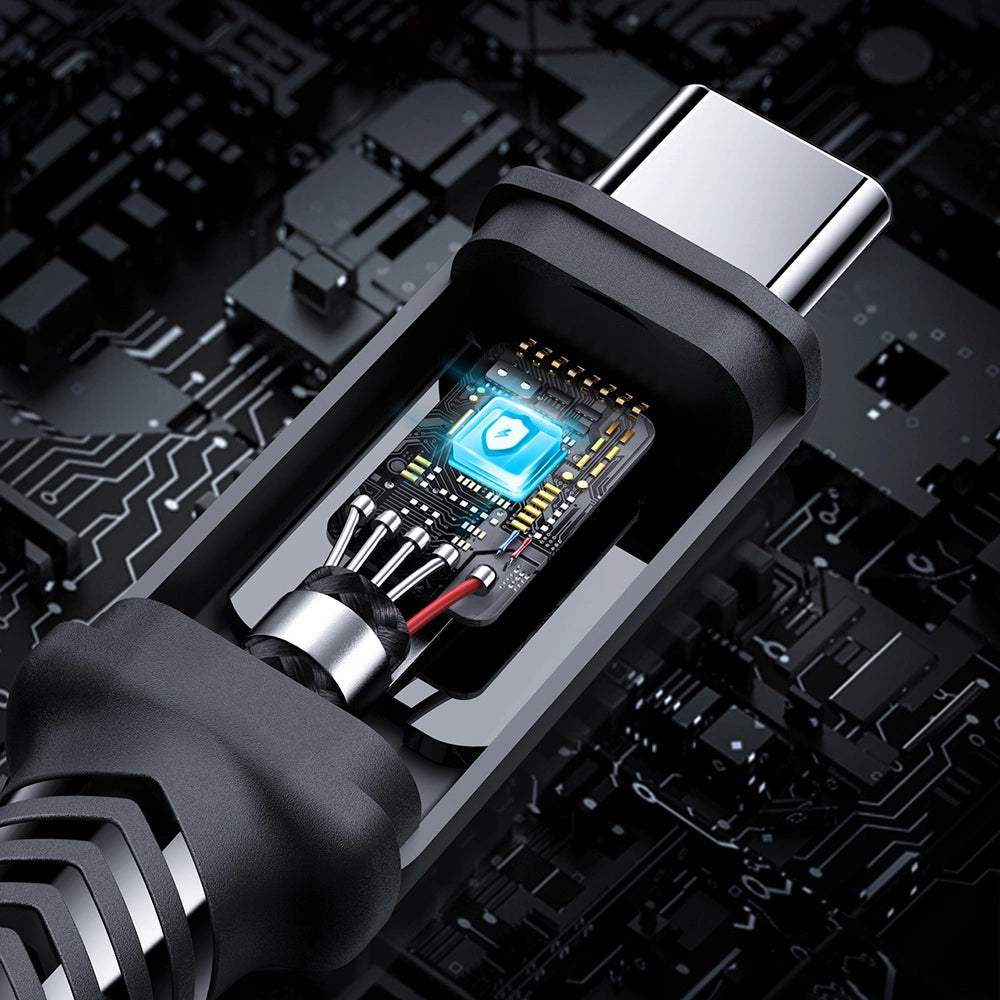 Acefast C4-03 Schwarz USB-C – USB-C PD QC-Kabel 100 W 5 A 480 Mbit/s 2 m – Schwarz