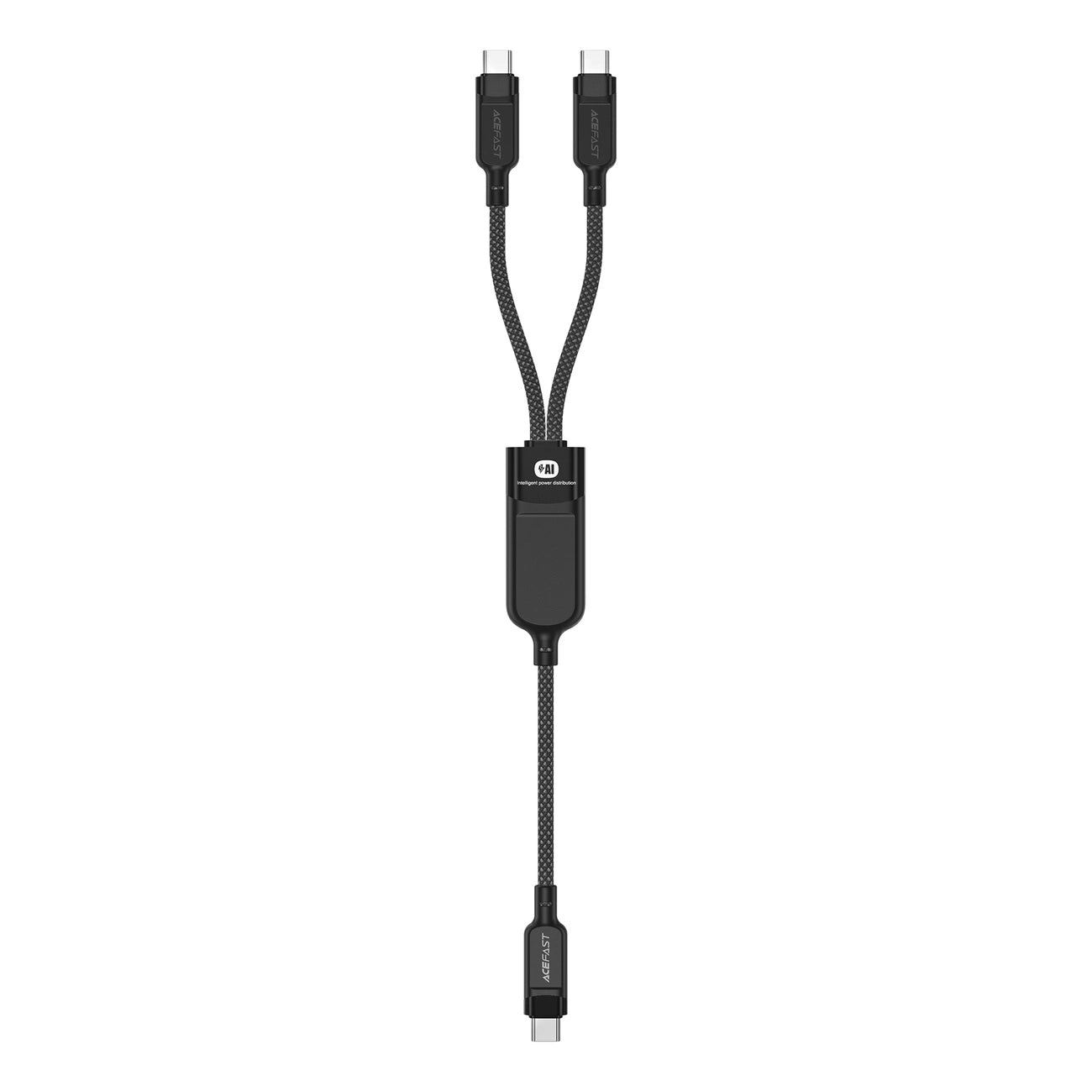 Acefast C5 USB-C – USB-C / USB-C 2in1 100 W 480 Mbit/s Kabel – Schwarz