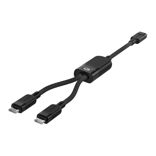 Acefast C5 USB-C – USB-C / USB-C 2in1 100 W 480 Mbit/s Kabel – Schwarz