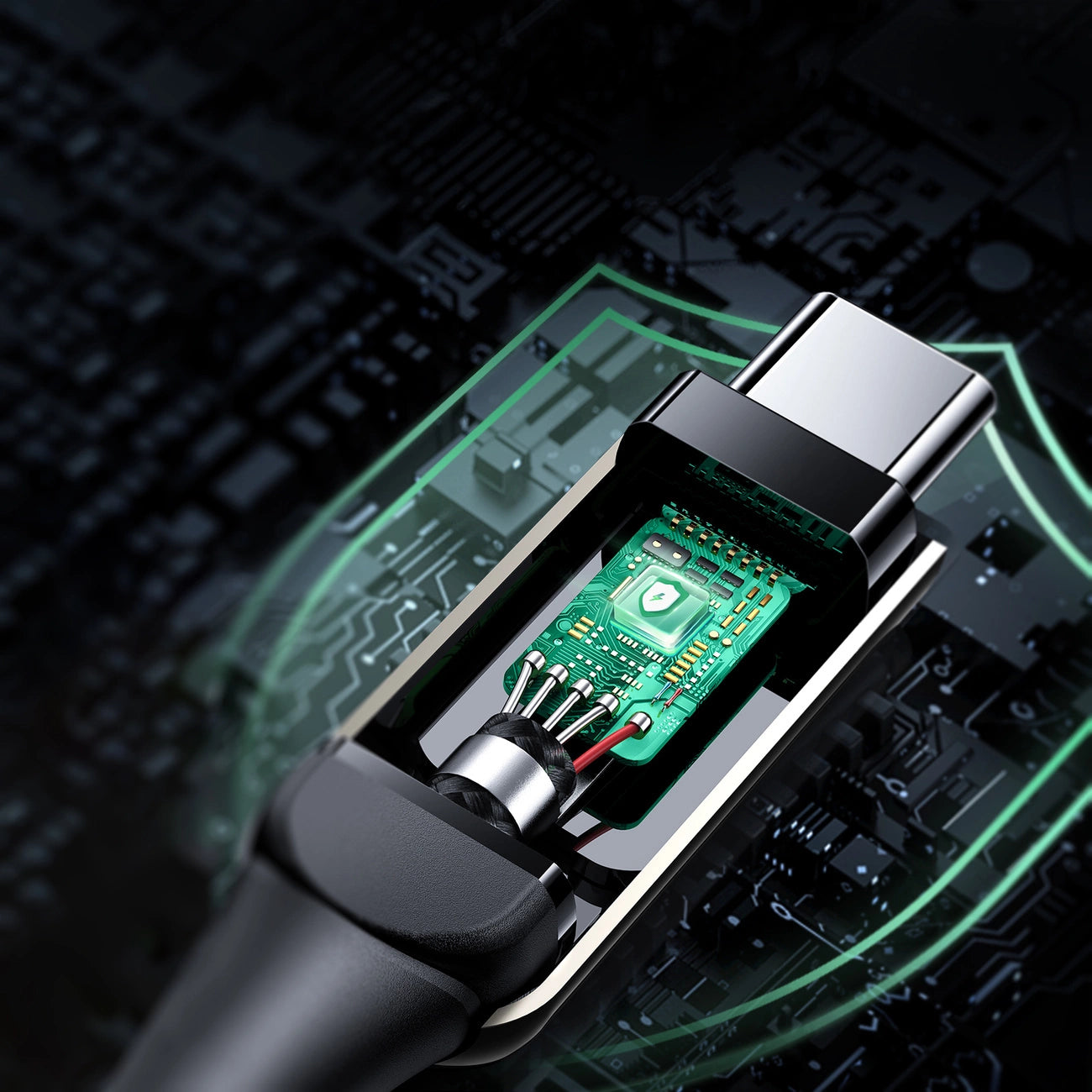 Acefast C6-03 Schwarz USB-C - USB-C PD QC-Kabel 100 W 5 A 480 Mbit/s 2 m – Schwarz