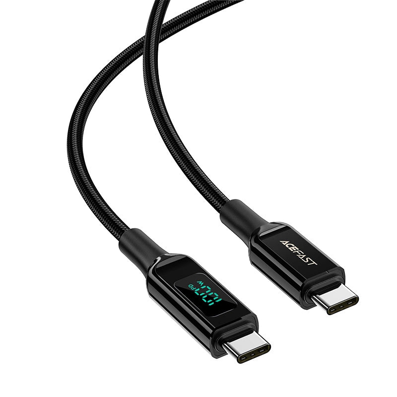 Acefast C6-03 Schwarz USB-C - USB-C PD QC-Kabel 100 W 5 A 480 Mbit/s 2 m – Schwarz
