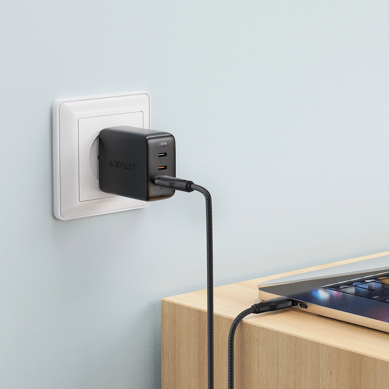 Acefast C8-04 USB-A / USB-C 3A 1.2m Kabel - schwarz