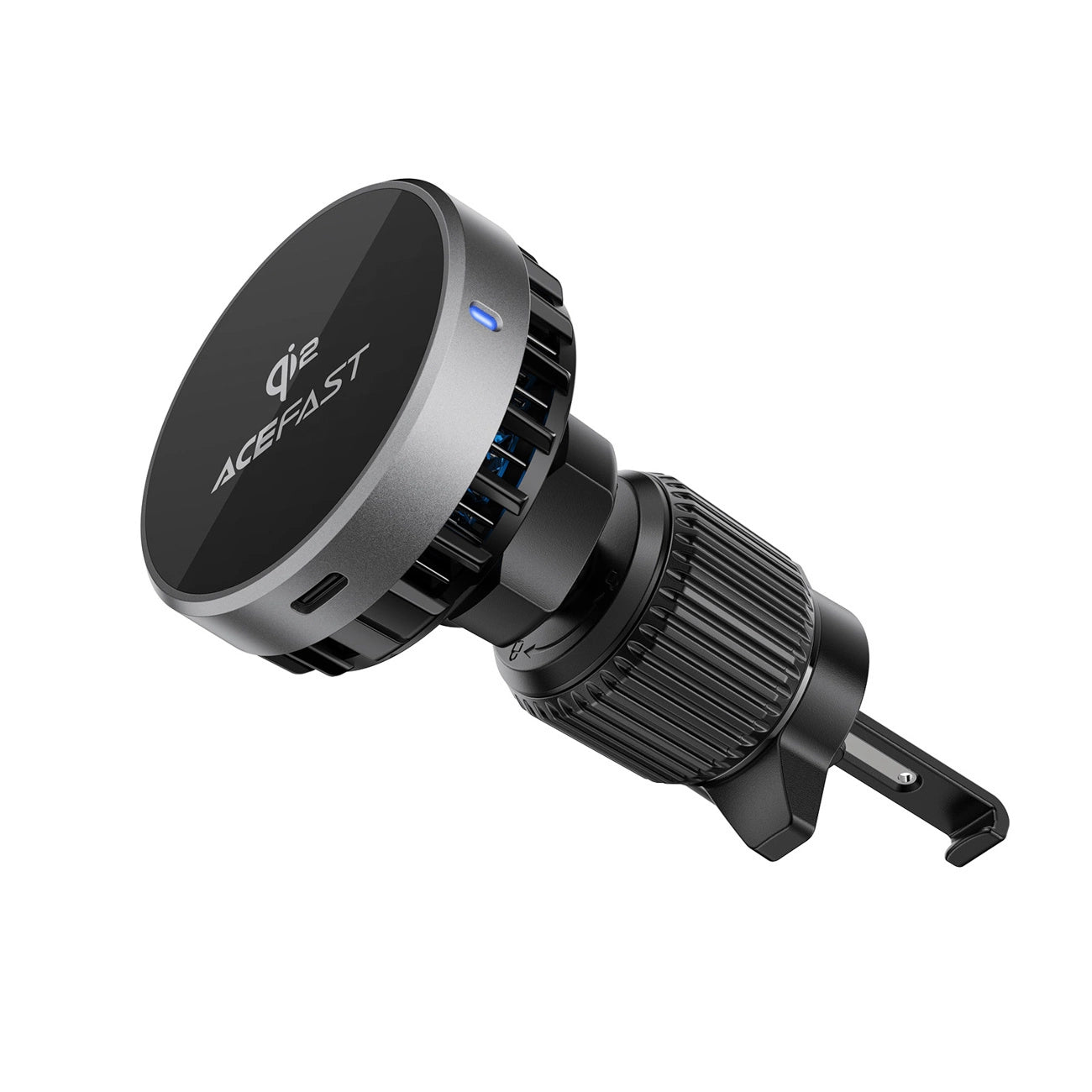 Acefast D40 Autohalterung mit Qi2 15W magnetischem Ladegerät für Lüftungsschlitze - Schwarz