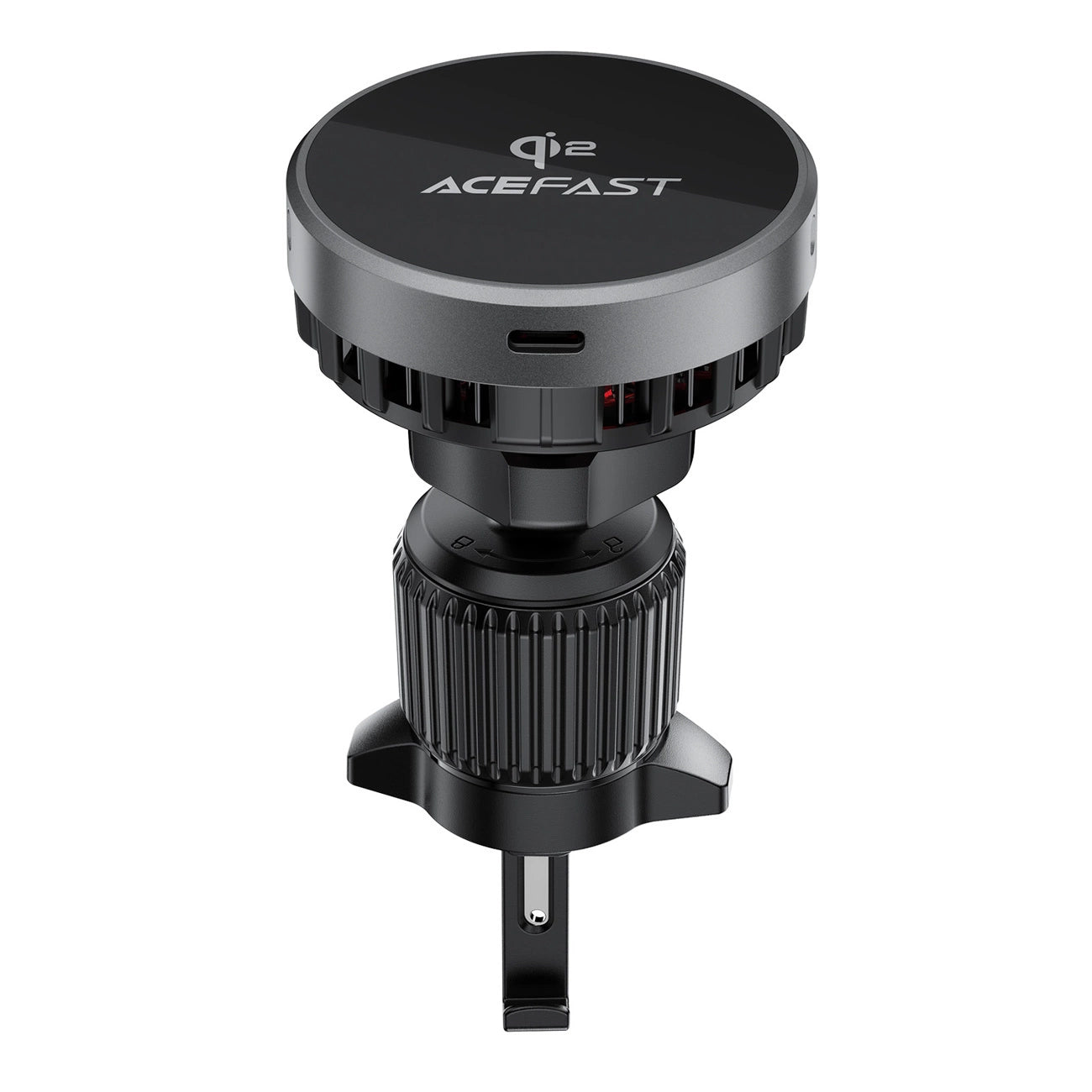 Acefast D40 Autohalterung mit Qi2 15W magnetischem Ladegerät für Lüftungsschlitze - Schwarz