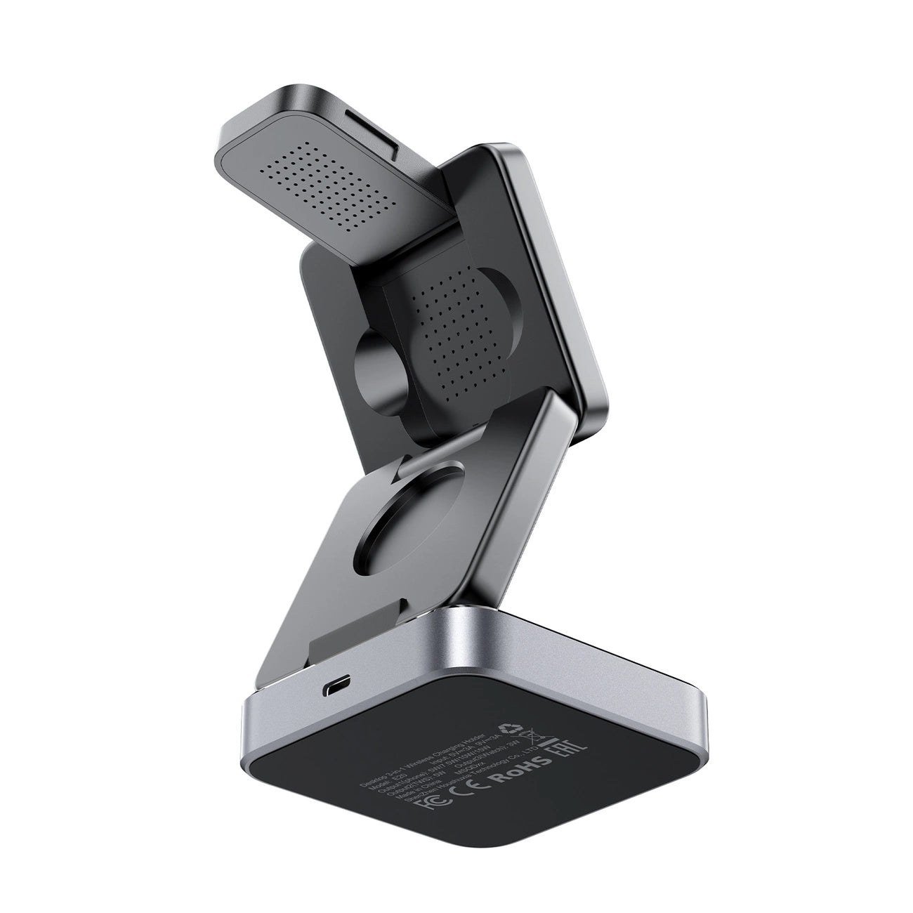 Acefast E20 3-in-1-Induktionsladegerät – Schwarz