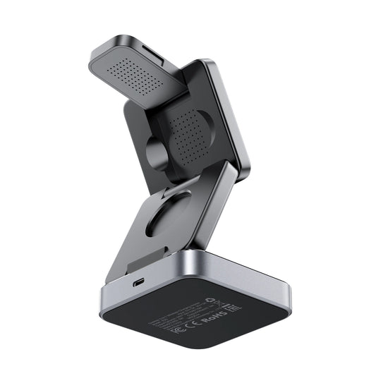 Acefast E20 3-in-1-Induktionsladegerät – Schwarz