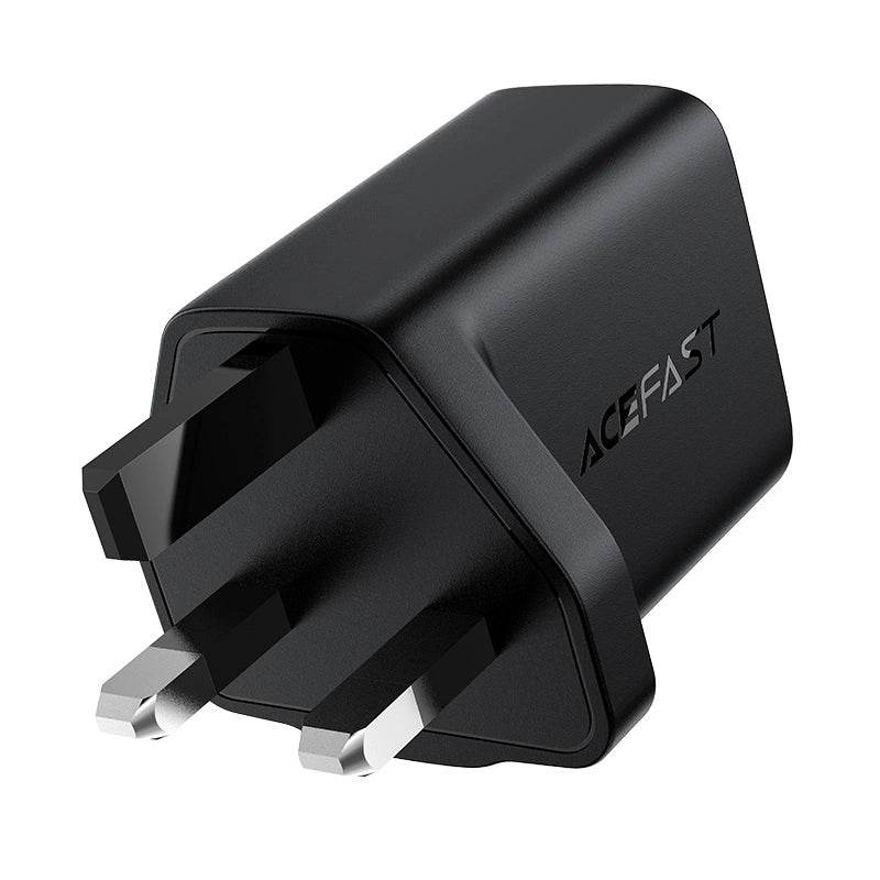Acefast GaN-Wandladegerät (UK-Stecker) USB Typ C 30 W, Power Delivery, PPS, Q3 3.0, AFC, FCP weiß (A24 UK weiß)