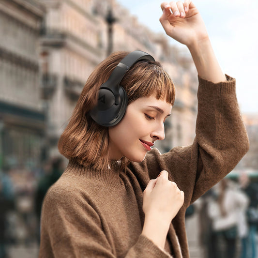 Acefast H4 kabelloses Headset mit aktiver Geräuschunterdrückung, schwarz