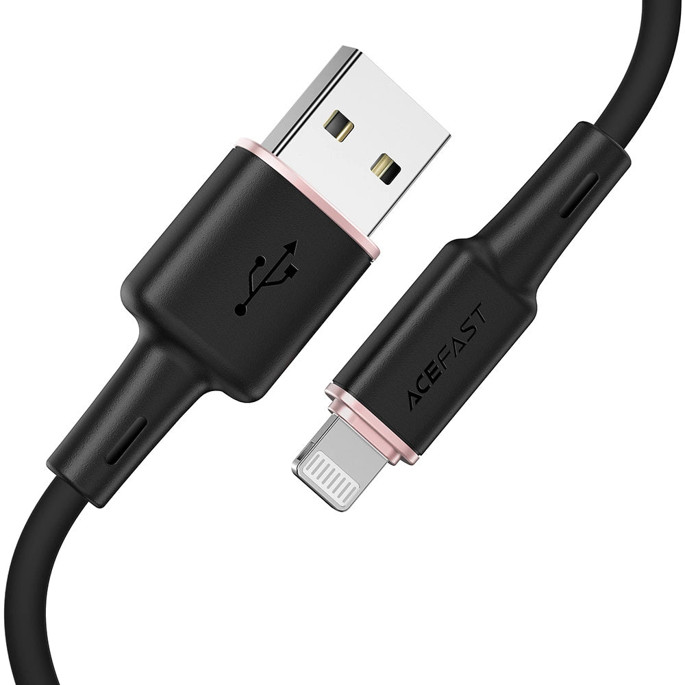 Acefast Kabel MFI USB - Lightning 1,2m, 2,4A schwarz (C2-02 schwarz)
